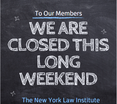 NYLI Closed for Memorial Day Holiday