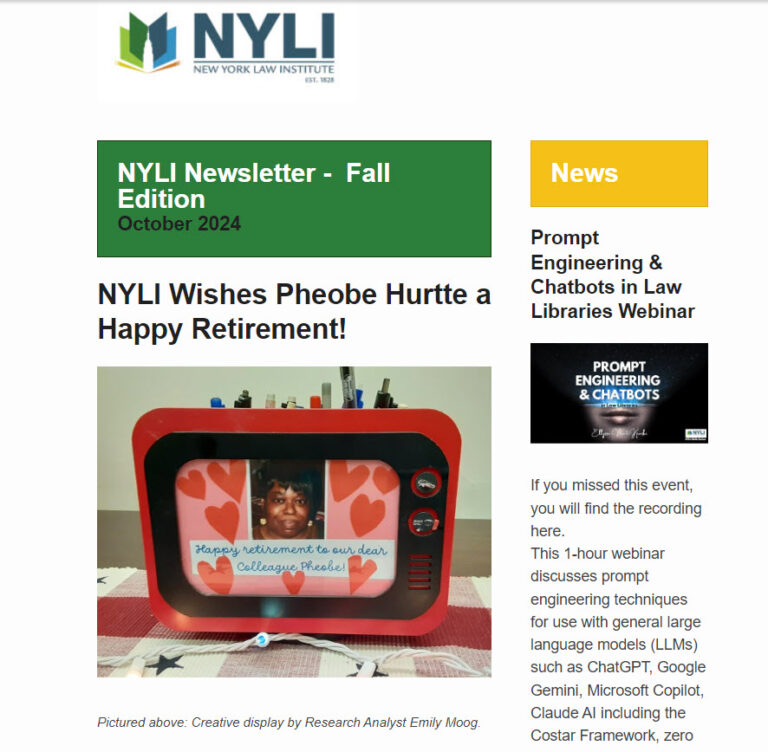NYLI Fall 2024 Newsletter