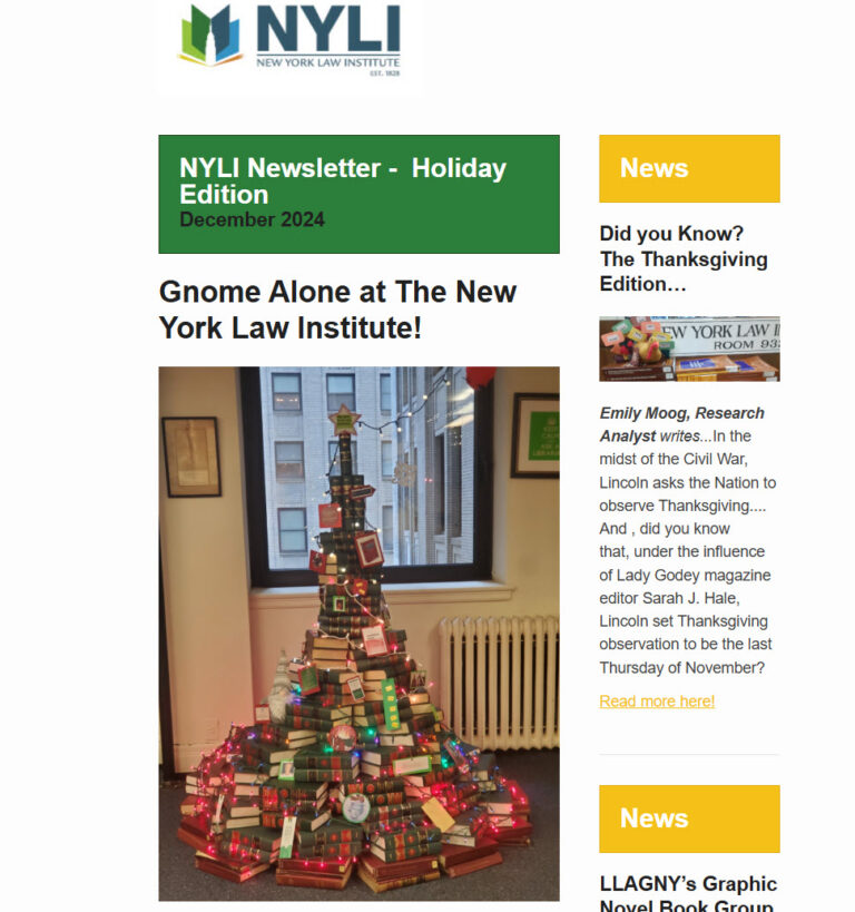 NYLI Holiday 2024 Newsletter