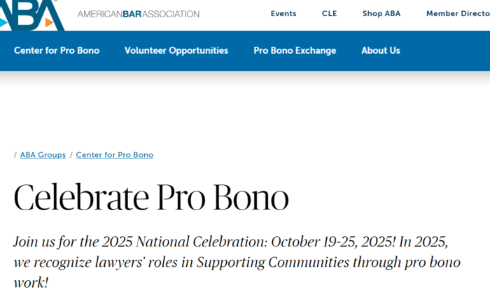 Celebrate Pro Bono week with the ABA (& with some NYLI resources)