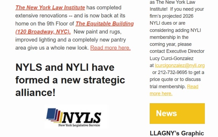 NYLI Newsletter Fall 2025