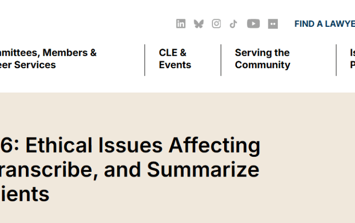 NYC Bar issues Opinion regarding AI and client communications