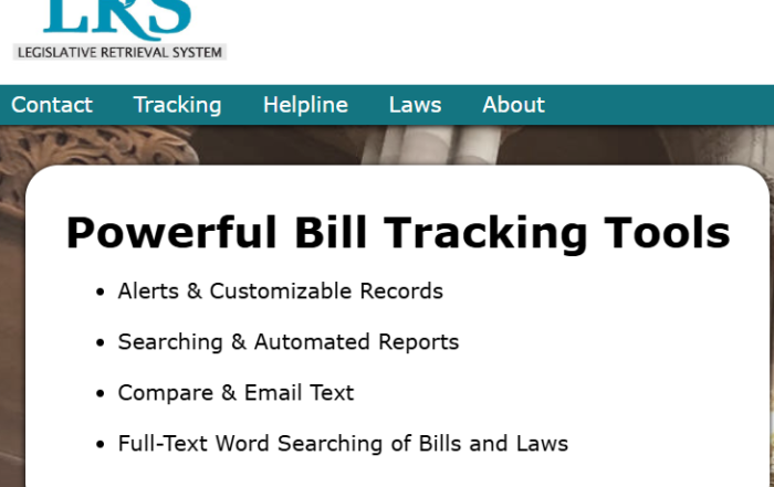 Peter Fong’s Staff Pick: Legislative Retrieval System