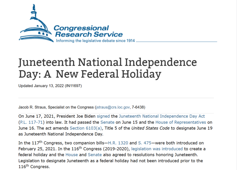 Celebrating the newest federal holiday — Juneteenth – with these resources